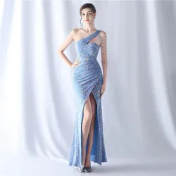 Women's Elegant Dresses for Prom Party Dress Evening Formal Gala Woman 2023 Luxury Special Events Occasion Chic Simple Sequin