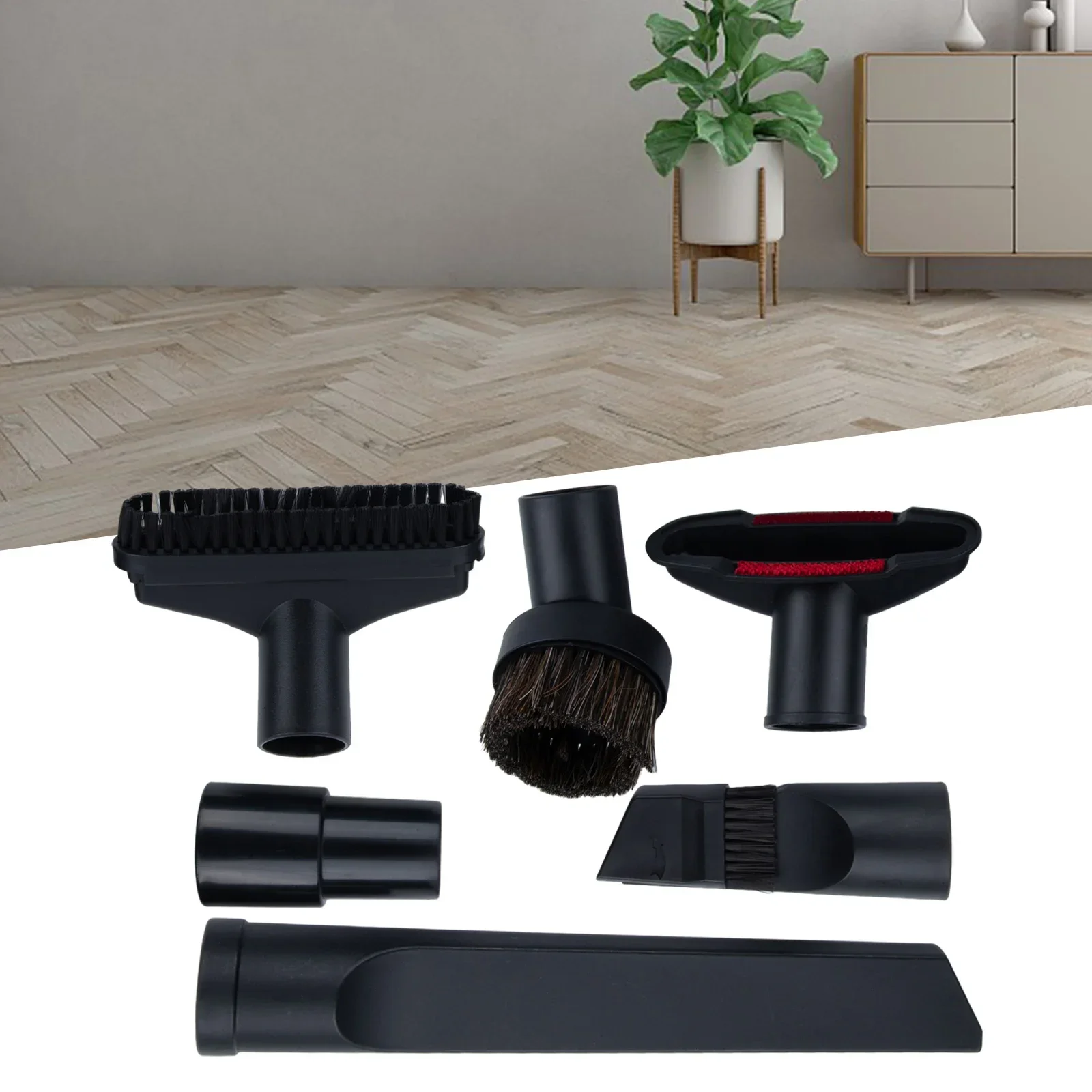 6 In 1 Vacuum Cleaner Brush Nozzle Plastic Adapter Home Dusting Crevice Stair Tool Kit 32mm 35mm Sweeper Cleaning Replacement