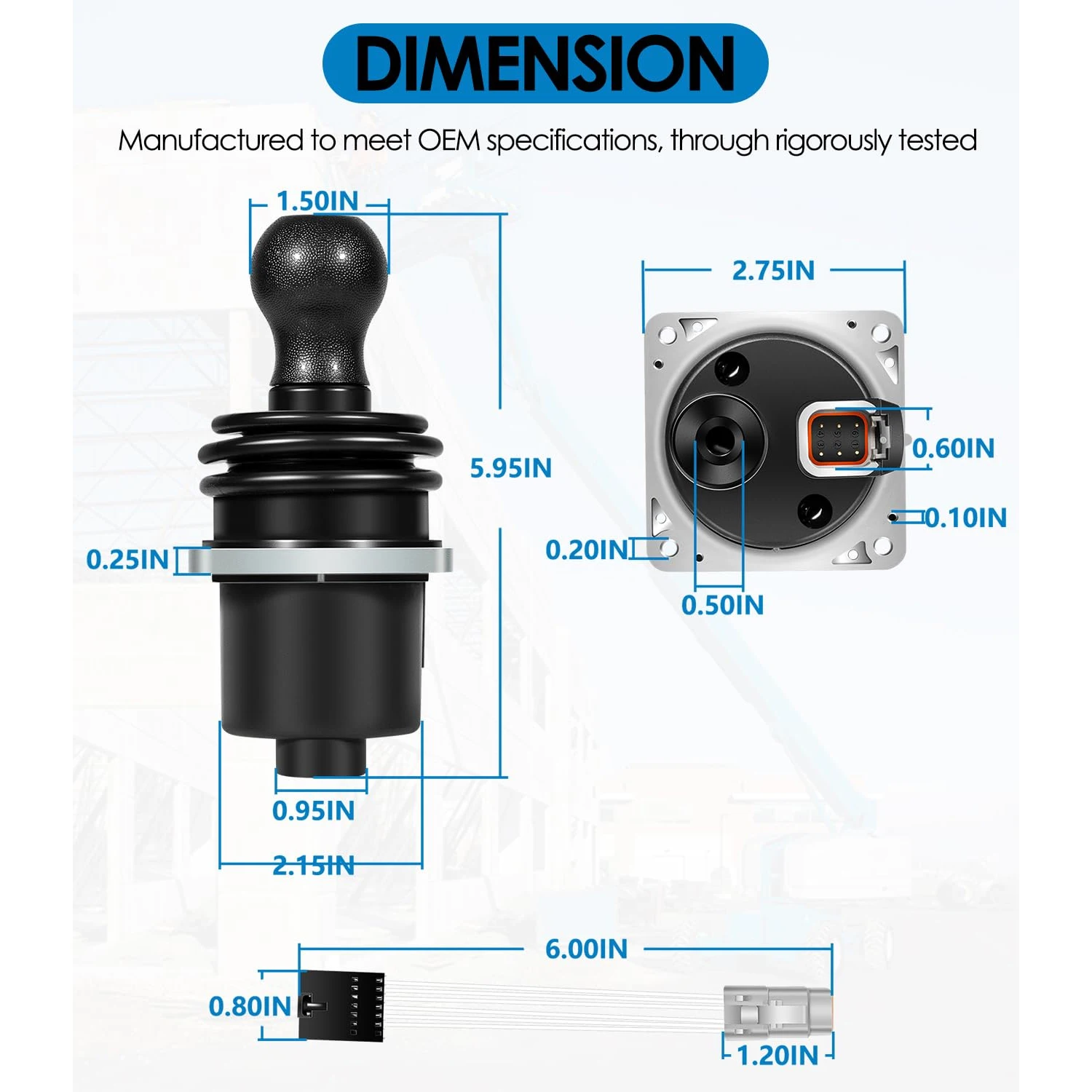 Dual Axis Joystick Controller 101174 101174GT W/ Harness Adapter - For Genie S & Z-Series Boom Lifts - Fits 62390GT
