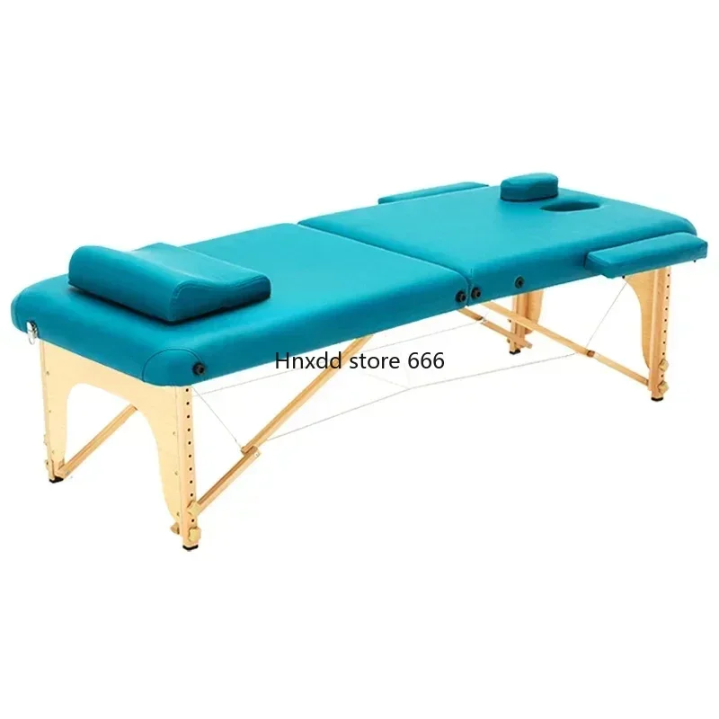 Massage Couch Folding Massage Portable Portable Moxibustion Beauty Physiotherapy Bed Solid Wood