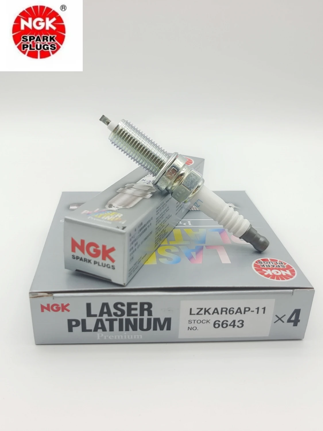 4Pcs Original NGK LZKAR6AP-11 6643 Platinum Spark Plugs For Nissan