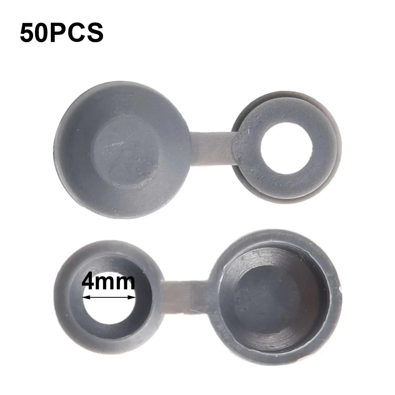 50pcs Hinged Screw Cover Hinged Screw Cover 4mm Fold Cover Gray Hinged High Quality New Style Practical To Use