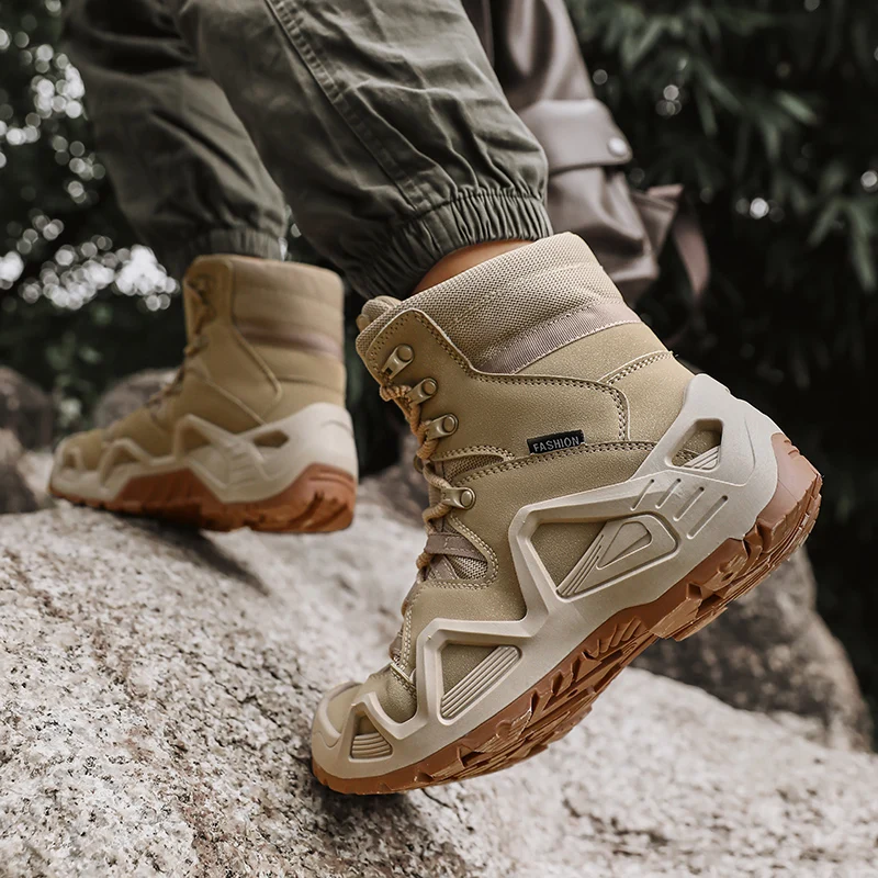 أحذية المشي لمسافات طويلة للرجال أحذية المشي لمسافات طويلة للعمل ، أحذية الصيد للدراجات النارية أحذية عسكرية تكتيكية أحذية الكاحل هدايا رجالية عصرية 2025 #1