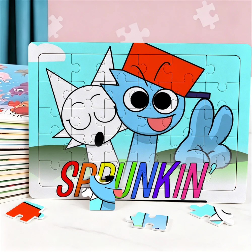 New Sprunki 30 Piece Puzzle Cartoon Jigsaw Puzzle Educational Toys Kids 3-6 Years Old Educational Toy Cute Puzzles Birthday Gift view 6