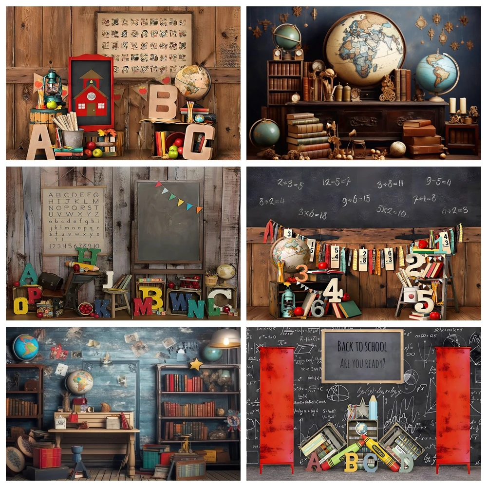กลับไปที่โรงเรียนฉากหลังสีดำกระดานดำดินสอตกแต่งห้องเรียนภาพบุคคลเด็กพื้นหลังโฟโต้อุปกรณ์ประกอบฉาก
