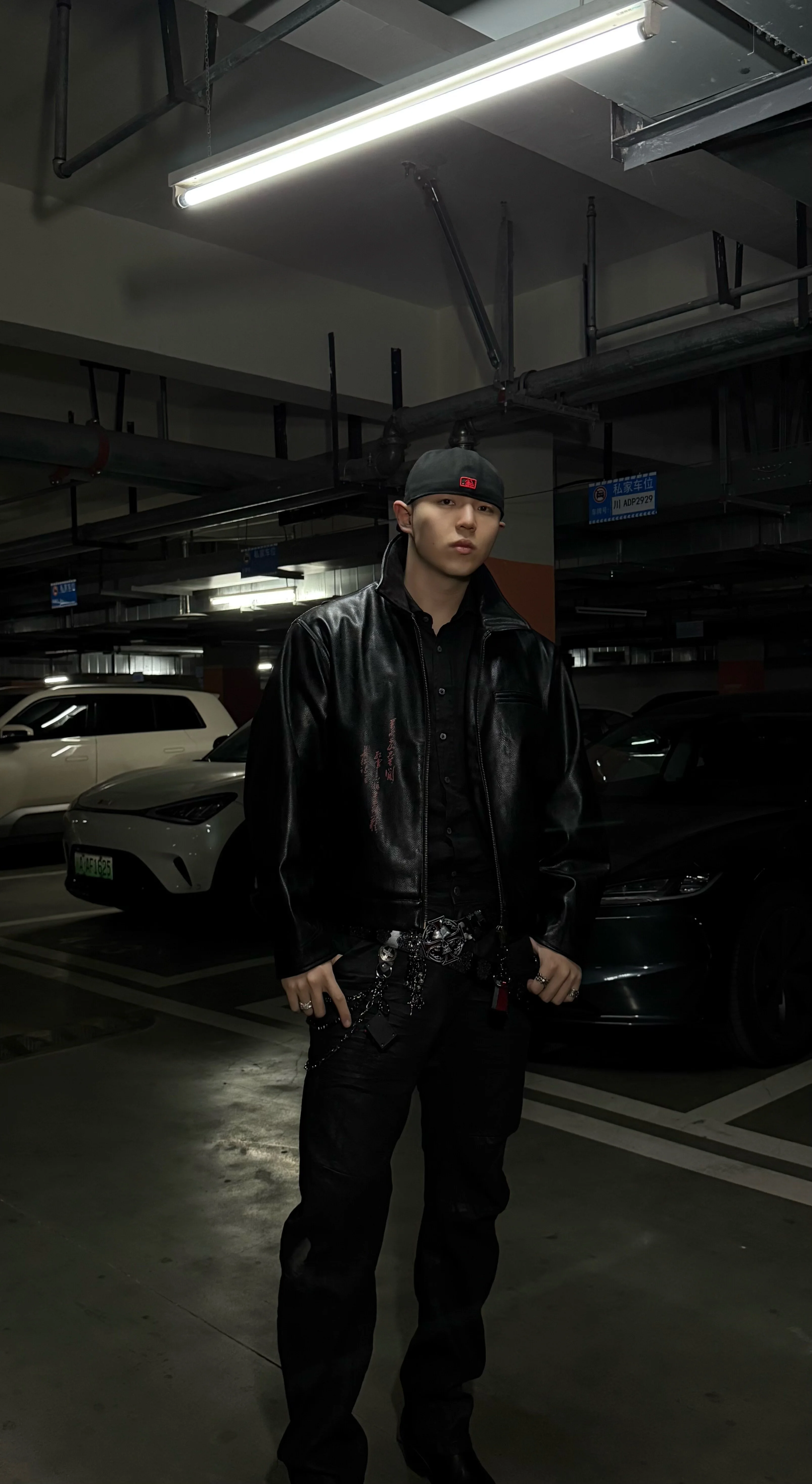 Mauroicardi Spring Autumn Short Black Printed Embroidered Pu Leather Jacket Men with Detachable Red Ribbon Zipper Cool Clothes 15 S9c8b1002d99c41578012b4165312612fA