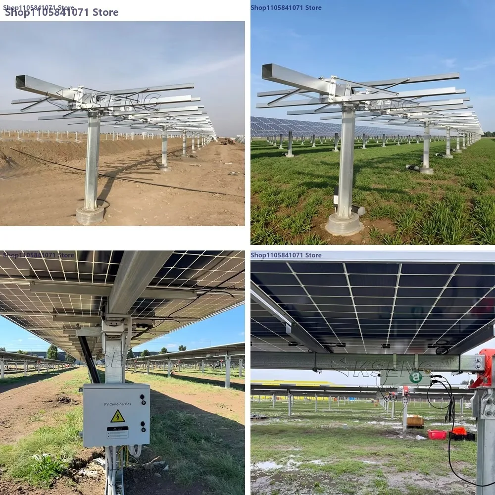 1MW Single Axis Smart Solar Tracker Ground Mounted Panel Tracking System Farm Energy Boost