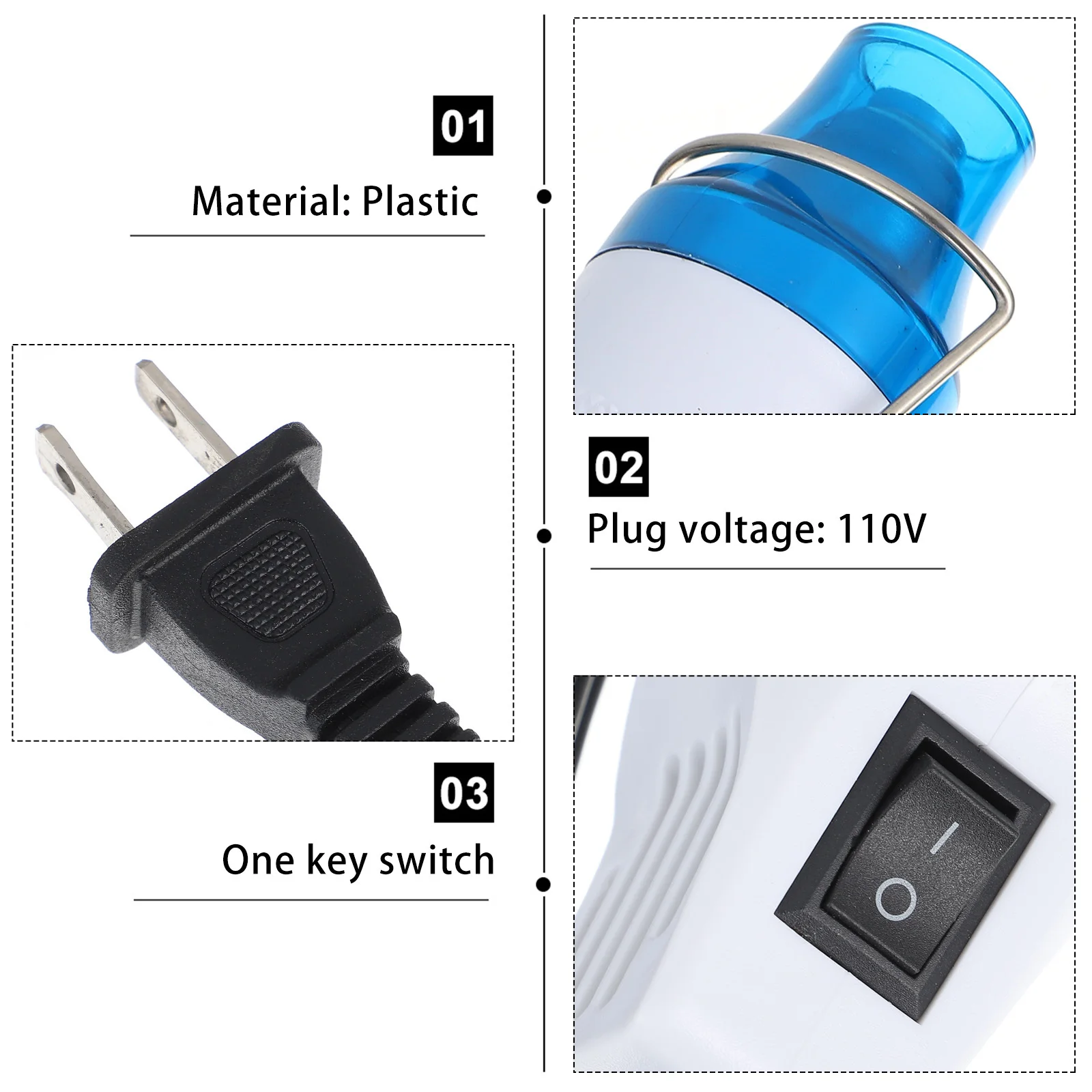 Ferramenta de calor portátil 110v dispositivo de ar quente para diy gravação em argila de polímero seguro durável 1m cabo eua plug ferramenta de ar quente