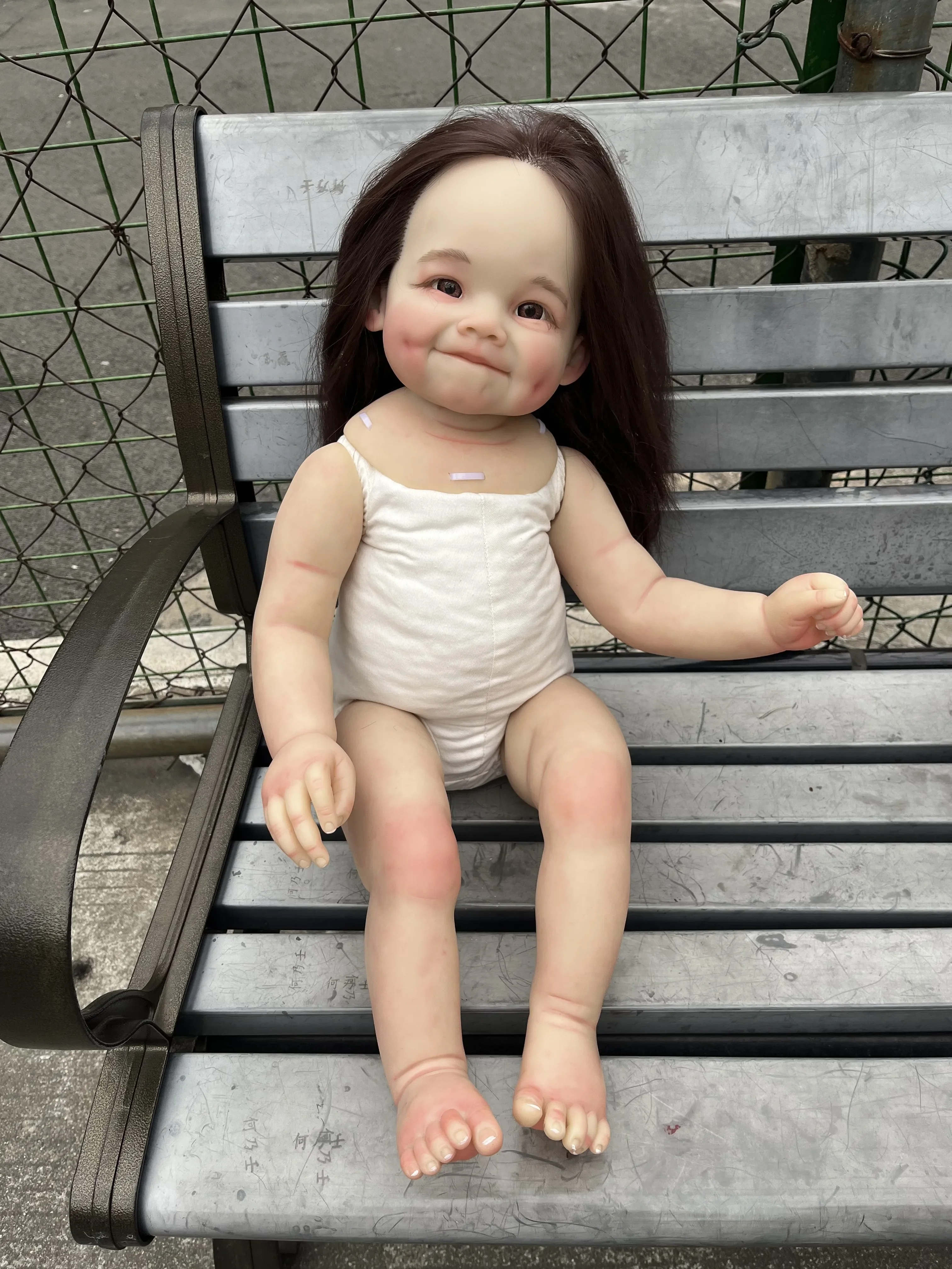 

DLS Customized Limited Supply 28inch Reborn Baby Doll Raya With Hand-Rooted Hair Painted Kit Christmas Gift
