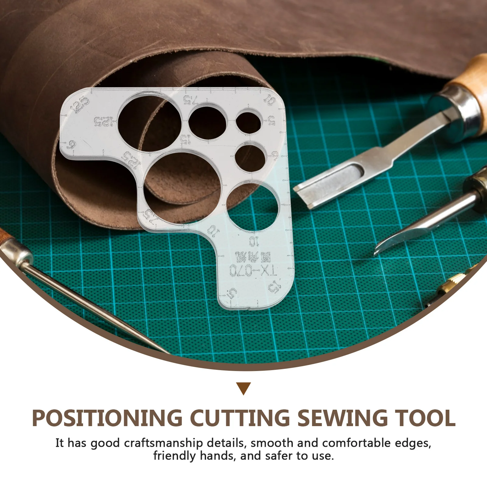 

Acrylic Circle Corner Ruler Clear Round Corner Template for DIY Craft Stitch Positioning