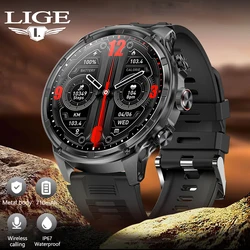 LIGE 2025 Smart watch men 710mAh Battery sports Fitness Man Watch Bluetooth Call Blood Oxygen Monitor Smartwatch For Android ios