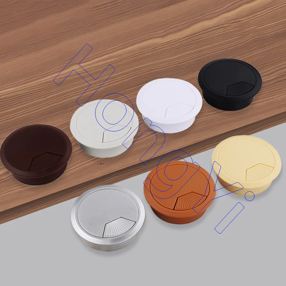 1Pcs Desk Wire Organizer Cable Hole Cover ABS Plastic Cord Grommets 50mm/53mm/60mm/80mm for Office Furniture Cable Passing