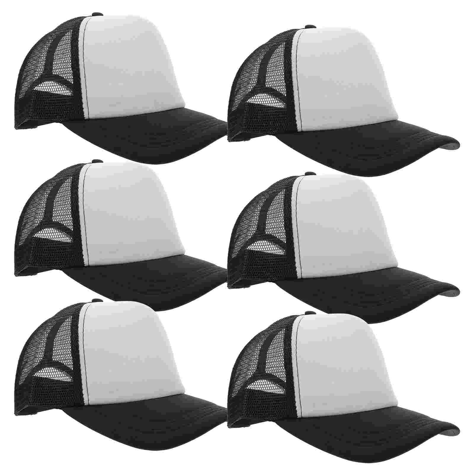 

10 Pcs Sublimation Sport Cap Sublimated Baseball Men's Sun Caps Toddler Blank Hats Trucker Sponge Man