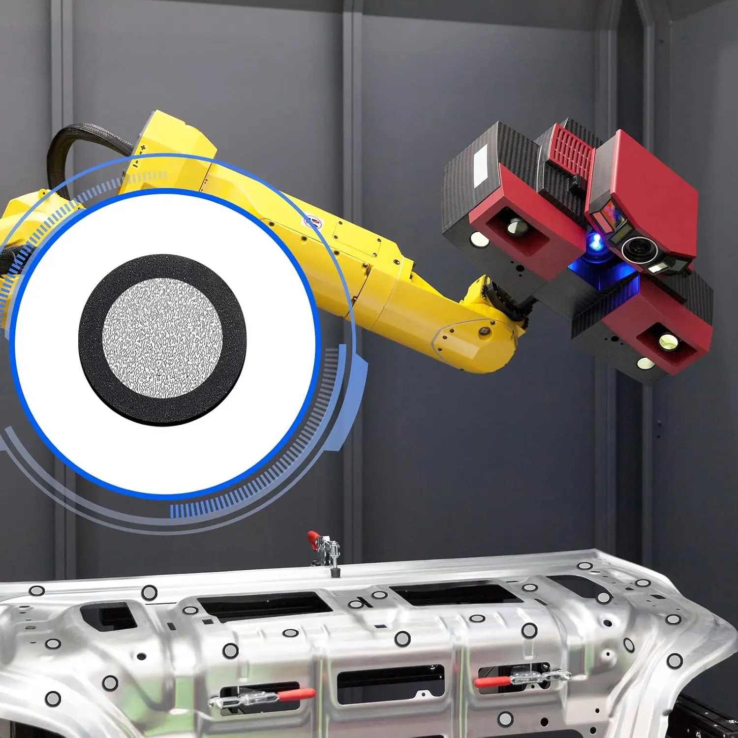 3D Magnetischer Tracking-Punkt, Diffus-Reflexions-Referenzmarkierung für 3D-Scanner, 6,0mm Innen 10mm Außen Positionierungsziel – Detail 6