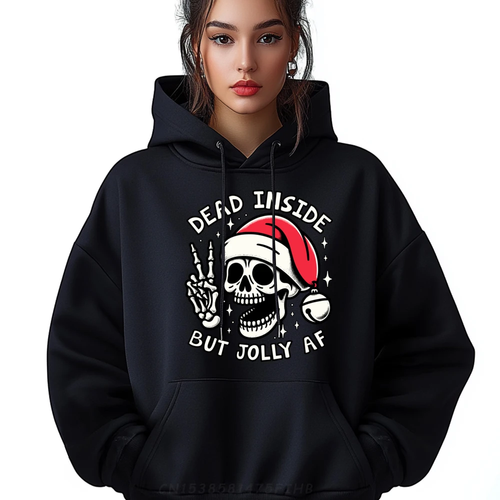 

Funny Dead Inside Skeleton Skull Christmas Polyester Graphic Tees Mans Men's Clothing Man New In Sweatshirts Character