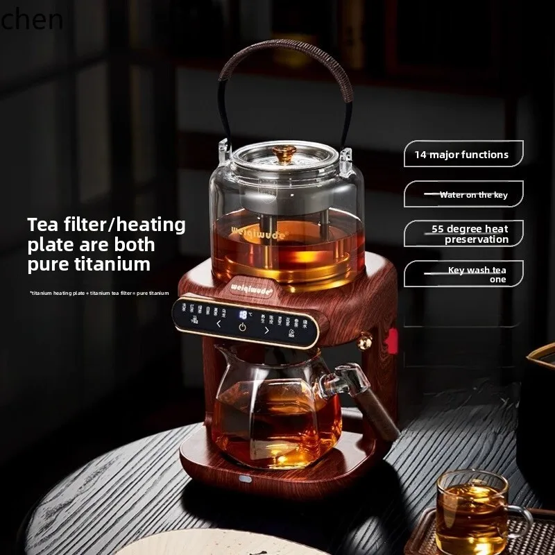 HXL Pure Titanium Tea Maker Fully Automatic Water Filling Boiling Health Kettle Tea Table Integrated