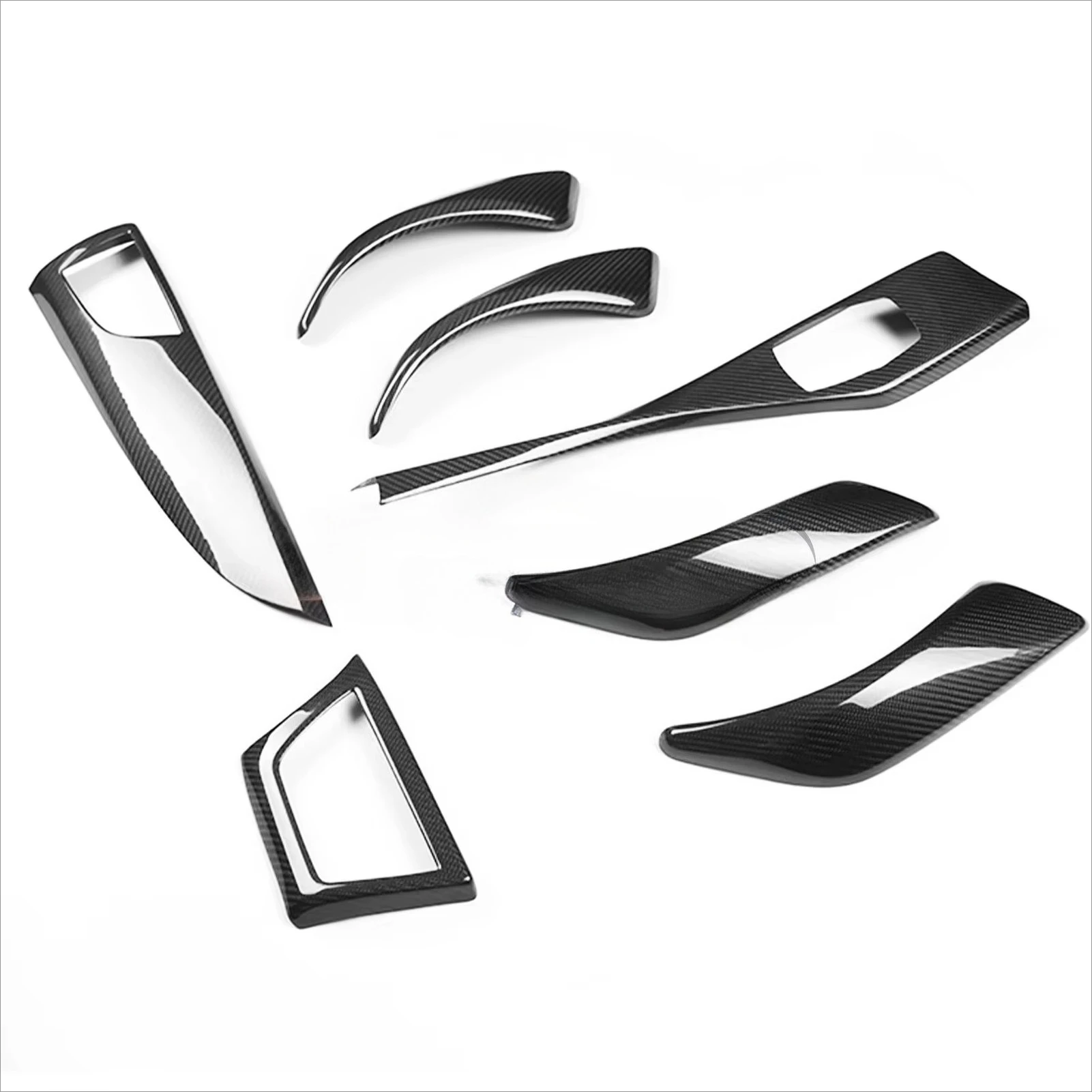 7-Piece carbon fiber interior kit for  1 Series F20 F21 left-hand drive car interior modification accessories