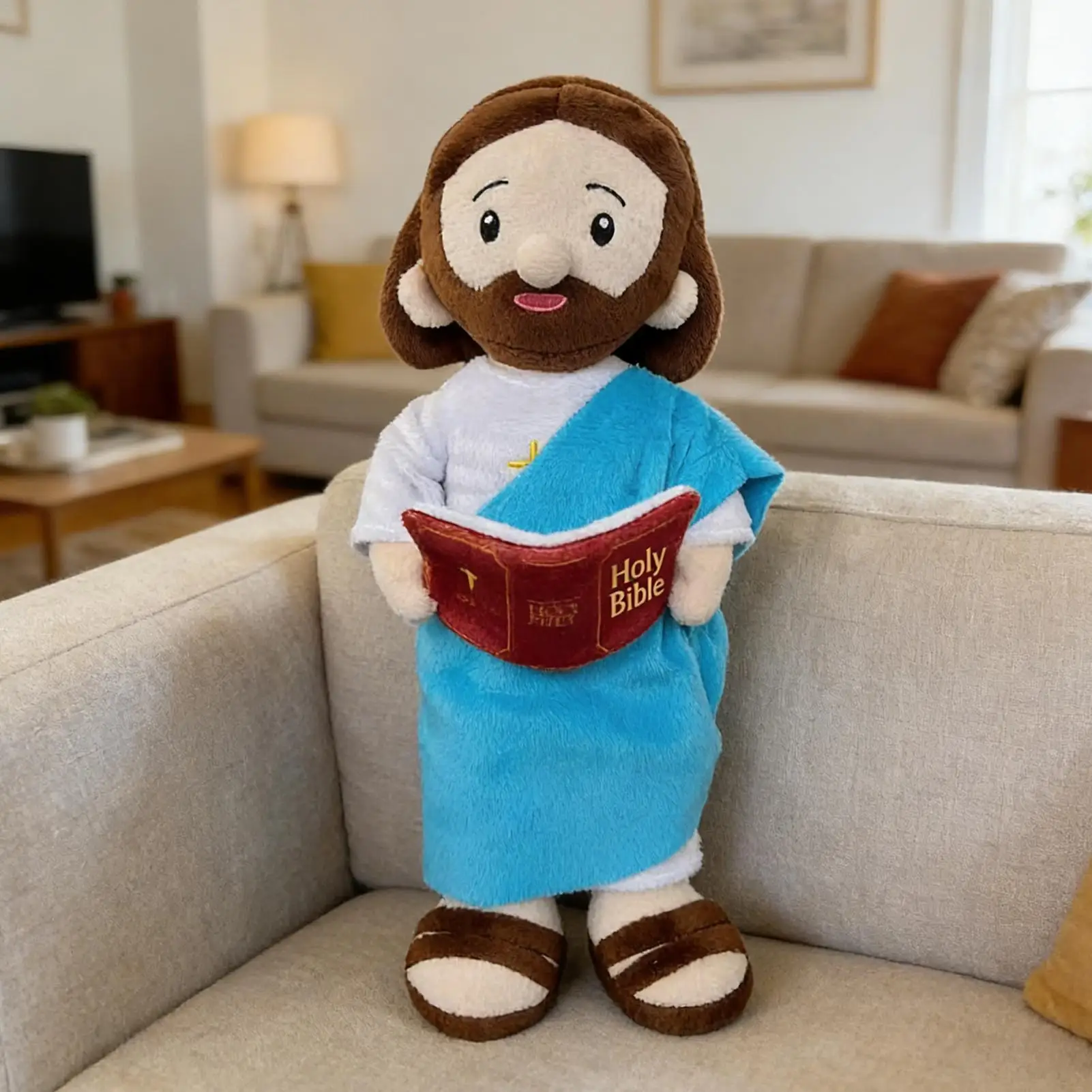 

Мягкая плюшевая кукла Иисуса Христа 11,8 дюйма, фигурка Спасителя, плюшевая игрушка Иисус для Пасхи, церковных мероприятий, подарков на день рождения, для сна