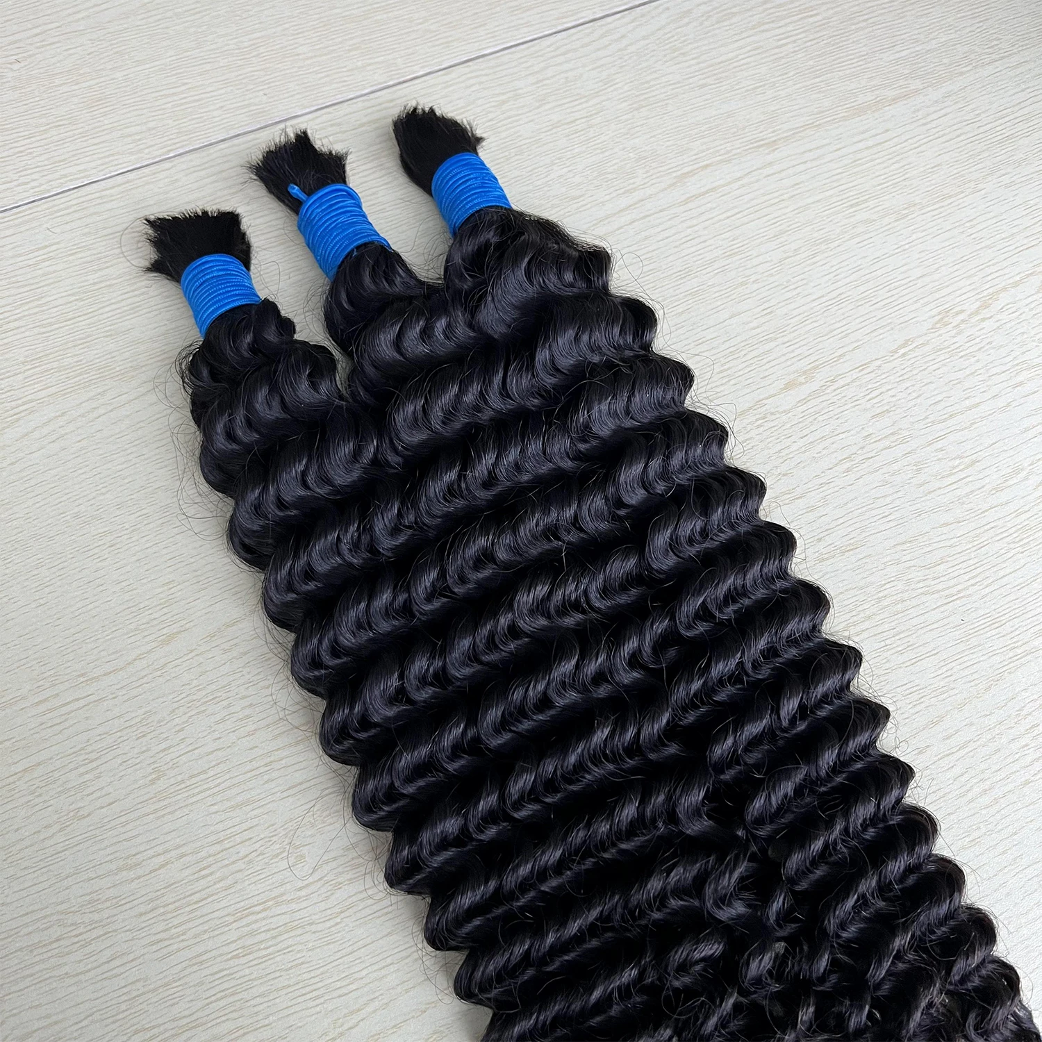 SWANEE-Extensions de cheveux Deep Wave pour femmes noires, cheveux de dame en vrac, tressage, fournitures de salon, document naturel, 18-30 amaran, 12A