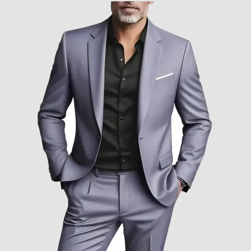 

2 Pieces Extra Large Size Suits For Men Wedding Groom Tuxedos Prom Sets Business Male Blazer Trajes De Hombre