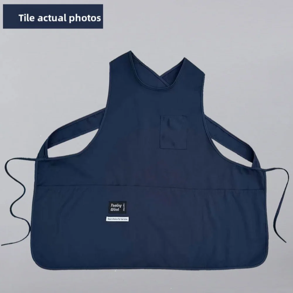 

Новый жилетный стильный кухонный фартук, водонепроницаемый дышащий фартук без рукавов, универсальная пятностойкая кофейная форма для домашней кухни