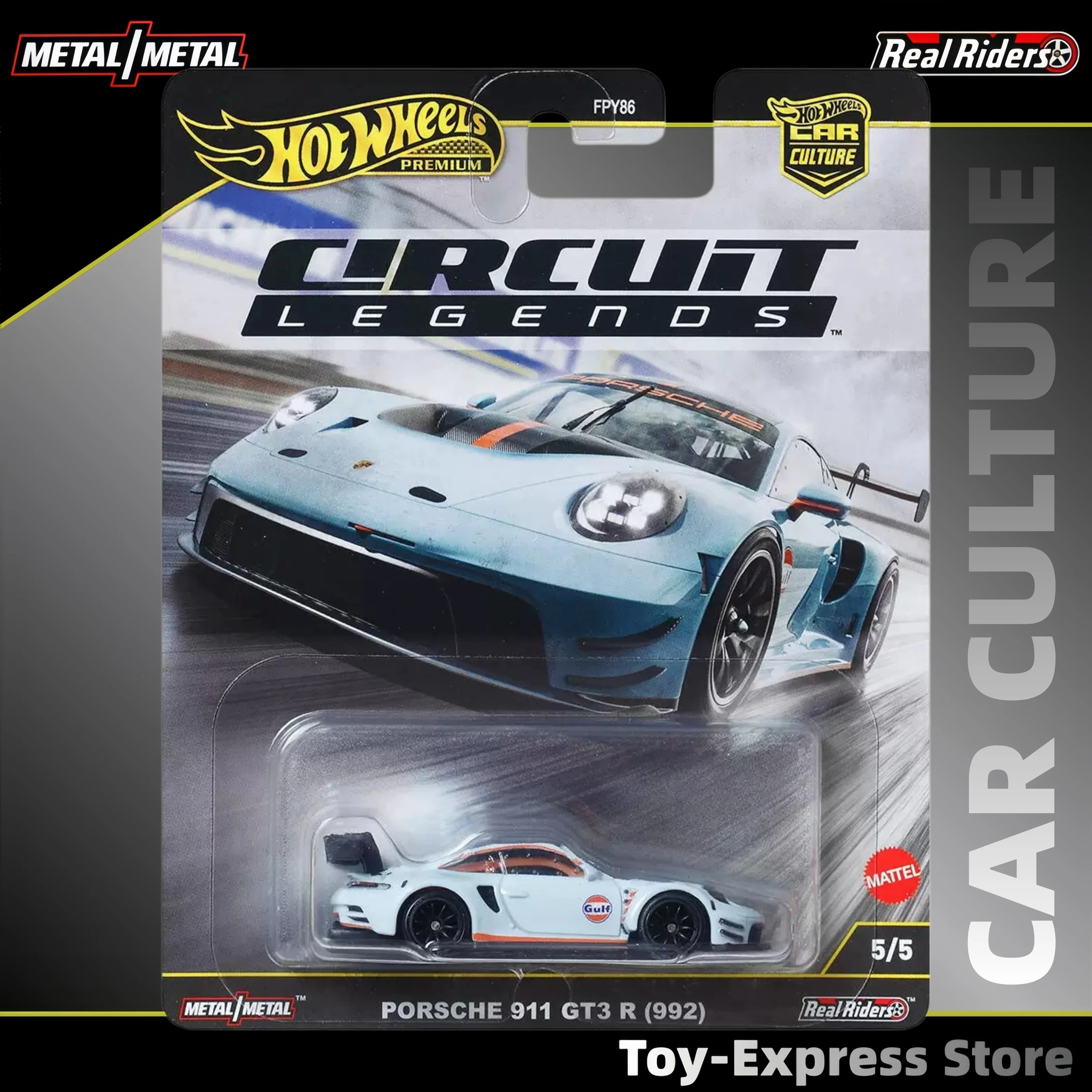 

Игрушки Hot Wheels Premium 2025 Car Culture Circuit Legends, детские игрушки Hotwheels Porsche 911 GT3 R, модель автомобиля 1:64, подарок для мальчиков