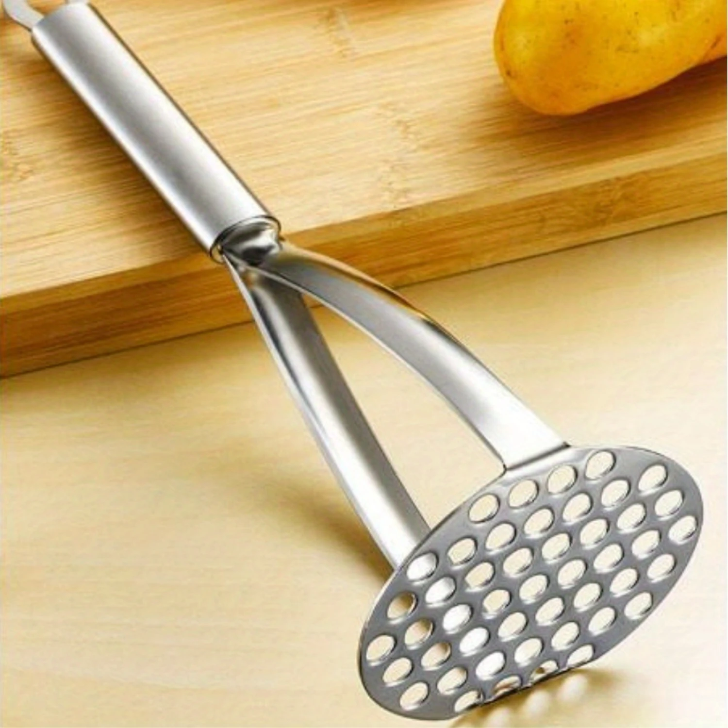 3 Pack Heavy Duty Stainless Steel Potato Masher, Professional Integrated Masher Kitchen Tool & Food Masher/Potato Smasher with S