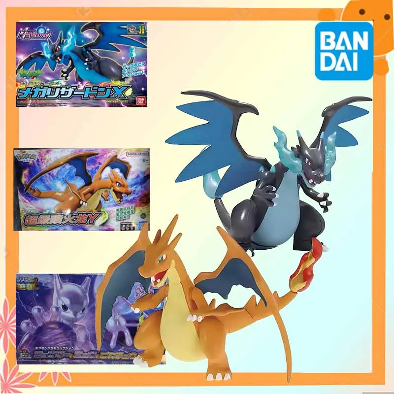 bandai-original-pokemon-poke-pla-mega-charizard-anime-figurine-a-assembler-modele-jouets-a-collectionner-modele-ornements-cadeaux