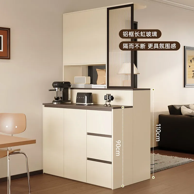 Home entrance cabinet opposite the door Double-sided partition living room cream screen cabinet