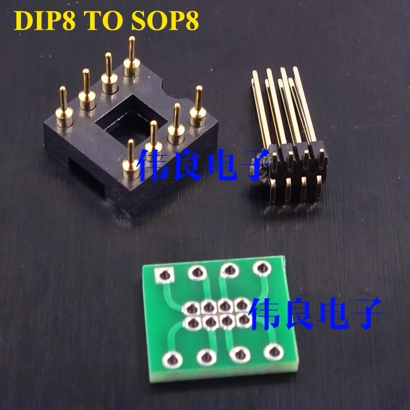 Miếng Dán Cường Lực Đến Thẳng DIP8 Để SOP8 Card Âm Thanh Nâng Cấp 8Pin Adapter Ban Thành Phẩm Hay Bộ DIY