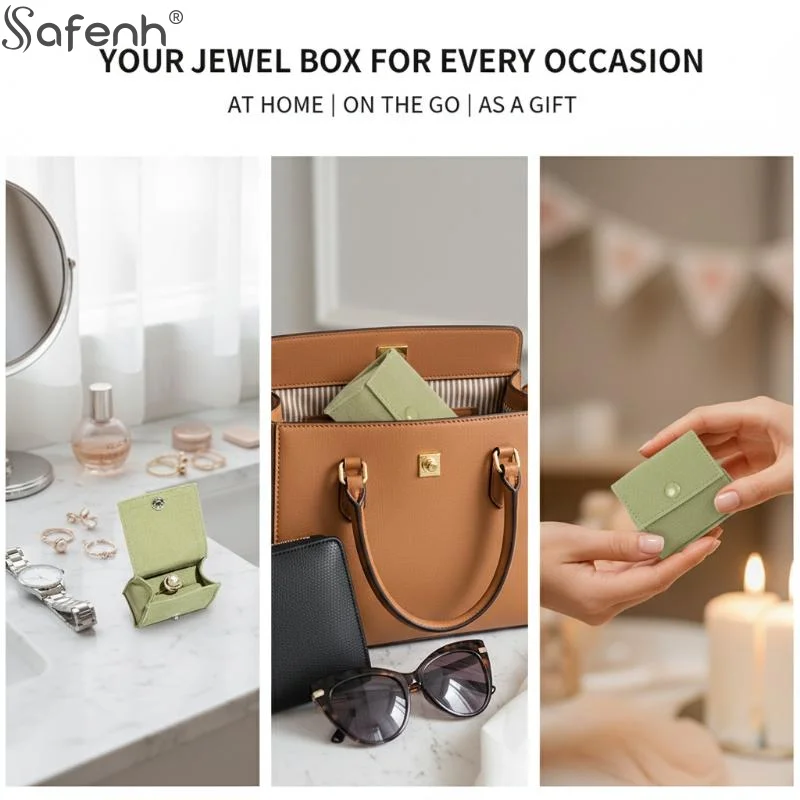 

Multipurpose Velvet Jewelry Box Mini Storage for Rings Earrings Portable Organizer for Travel and Gift or Display