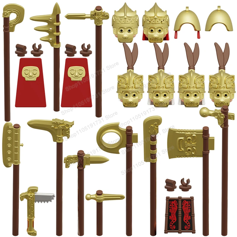 XP718 고대 시대 세트 민사 공무원 Nvshi Lvzhang 미니 액션 피규어 모델 액세서리 블록 어린이 장난감 선물