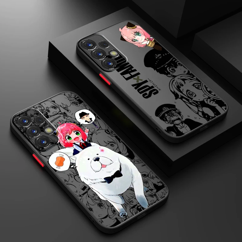 SPY X FAMILY Cool Comic Art Frosted Translucent For Samsung Galaxy S24 S23 S22 S21 S20 FE S10 S9 S8 Plus Ultra Pro 5G Funda