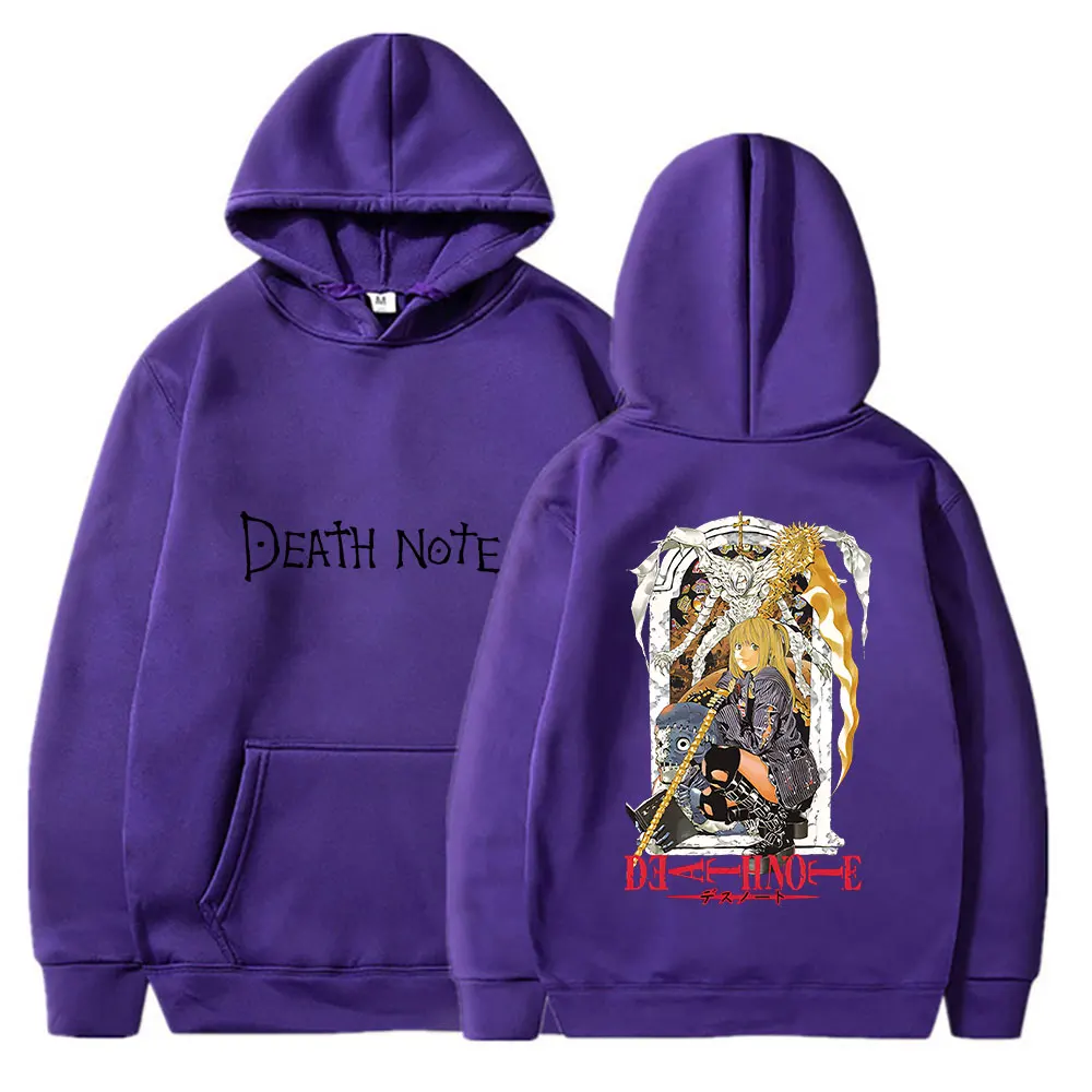 Anime Death Note Hoodie Hip Hop Misa Print Hooded Sweatshirts Men Women Manga Unisex Oversize Harajuku Cool Streetwear Pullover