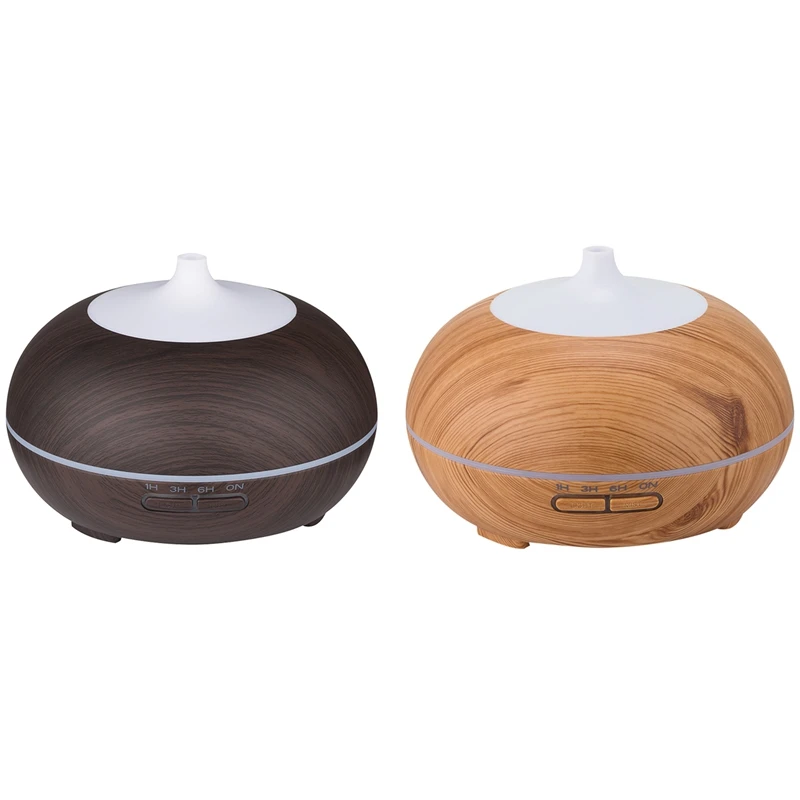 

Aroma Diffuser,Cool Mist Humidifier With Remote Control Wood Grain Aroma Diffuser With Timer For Large Room EU Plug