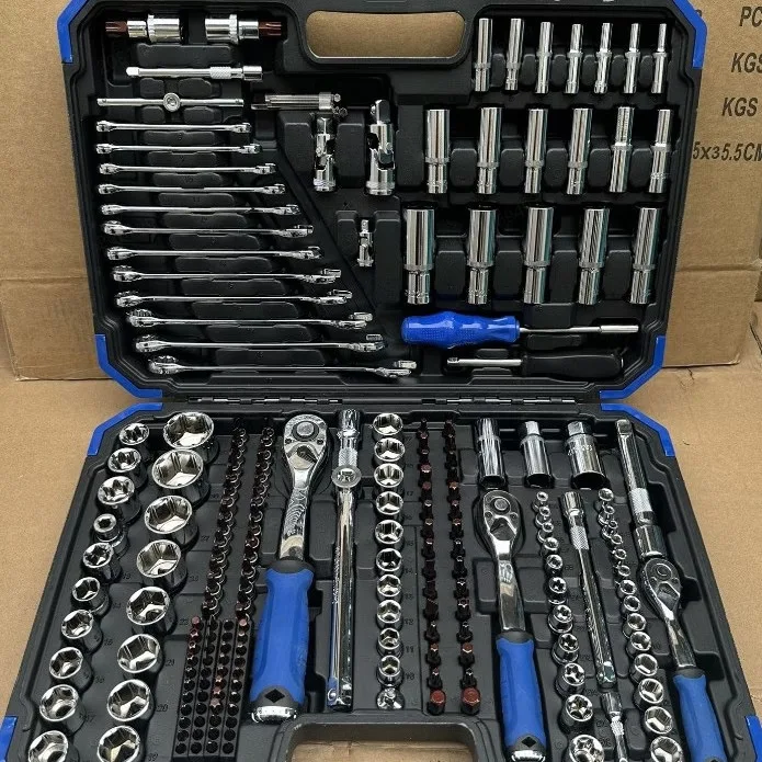 72-Tooth 216Pcs Car Repair Tool Set Cr-V, High Quality Mechanic Wrench Kit, Complete Auto Maintenance Toolbox