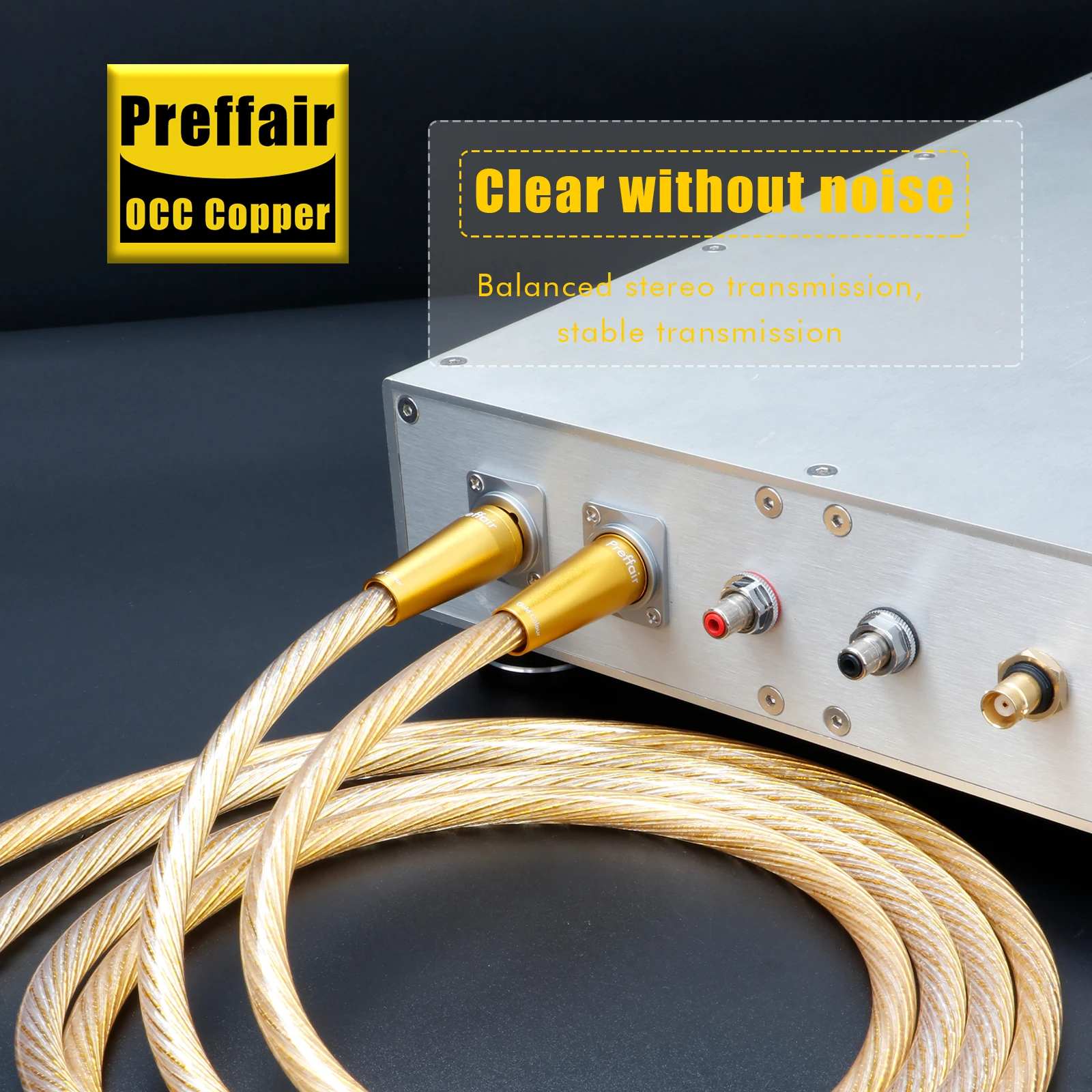 고품질 Preffair 2 골드 RCA 오디오 케이블 XLR 참조는 RCA XLR 플러그와 연결합니다. 앰프 CD용 오디오파일