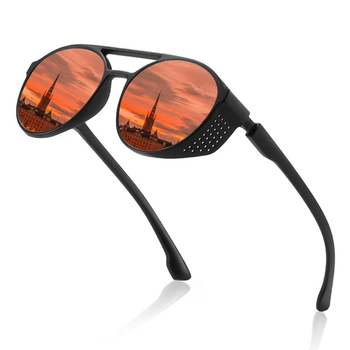 Gafas de sol polarizadas para hombre y mujer, gafas de sol redondas para conducir, para pescar al aire libre, gafas de ciclismo, gafas de ciclismo para hombre