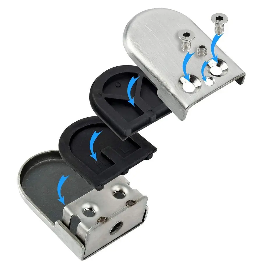 24 STUKS Verstelbare Rvs Glasklem 304 Ronde Glazen Beugel Clips voor Balustrade Trap Leuning 1 45 16 Inch