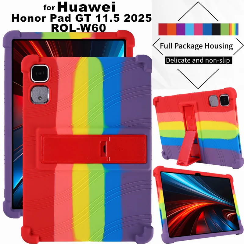 for Huawei Honor Pad GT 11.5 Inch 2025 ROL-W60 Tablet Tablet Case Super Shockproof Soft Silicone Protective Case Stand Cover