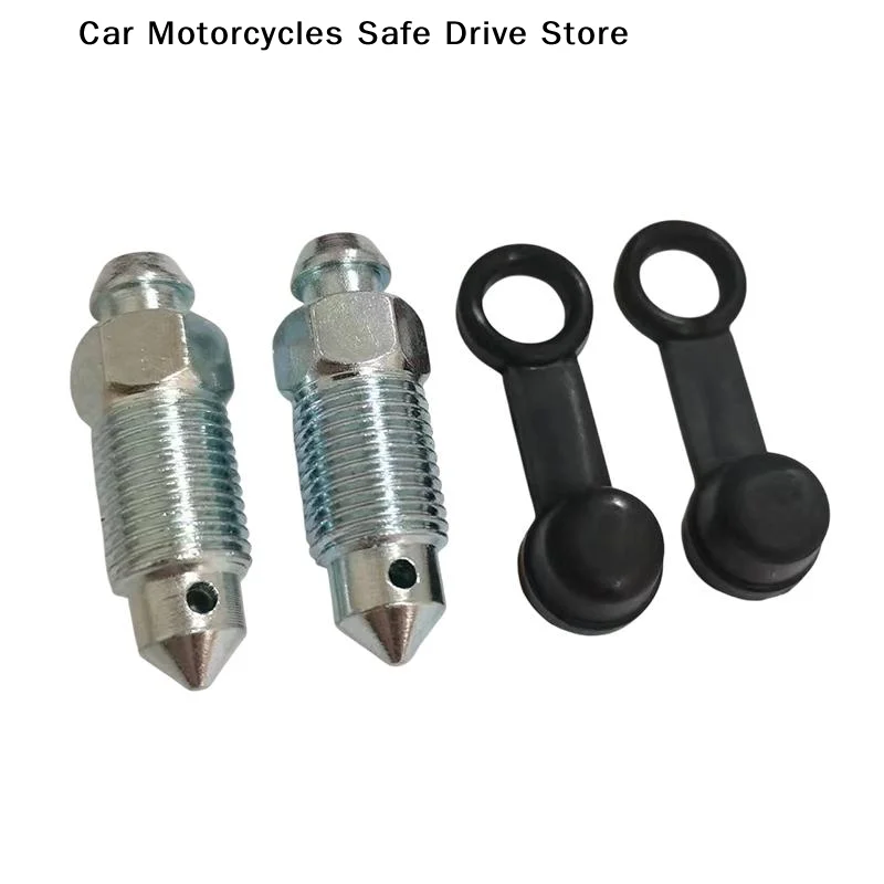 【CM】2/10PCS Motorcycle Brake Caliper Oil Drain Deflation Screws M8 M10 with Rubber Cap for  Caliper Air Bleed Nipple Bolts
