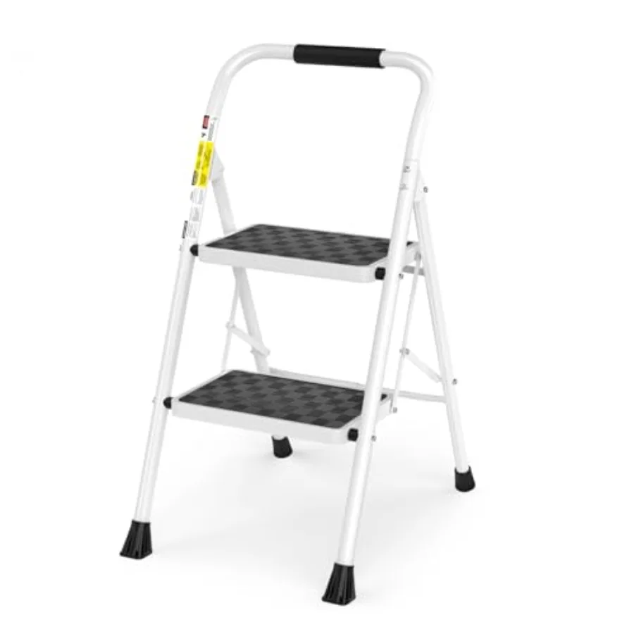 

2 Step Ladder2 Step Stool for Adults Folding Step Stool with Cushioned Handle with Wide Anti-Slip Pedal Ergonomic Design