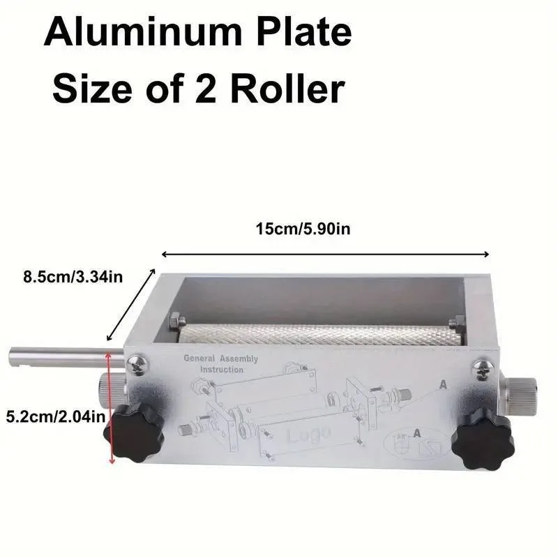 for Stainless Steel 3 Roller Grain Mill Adjustable Barley Malt Crusher for Craft Home Beer Brewing