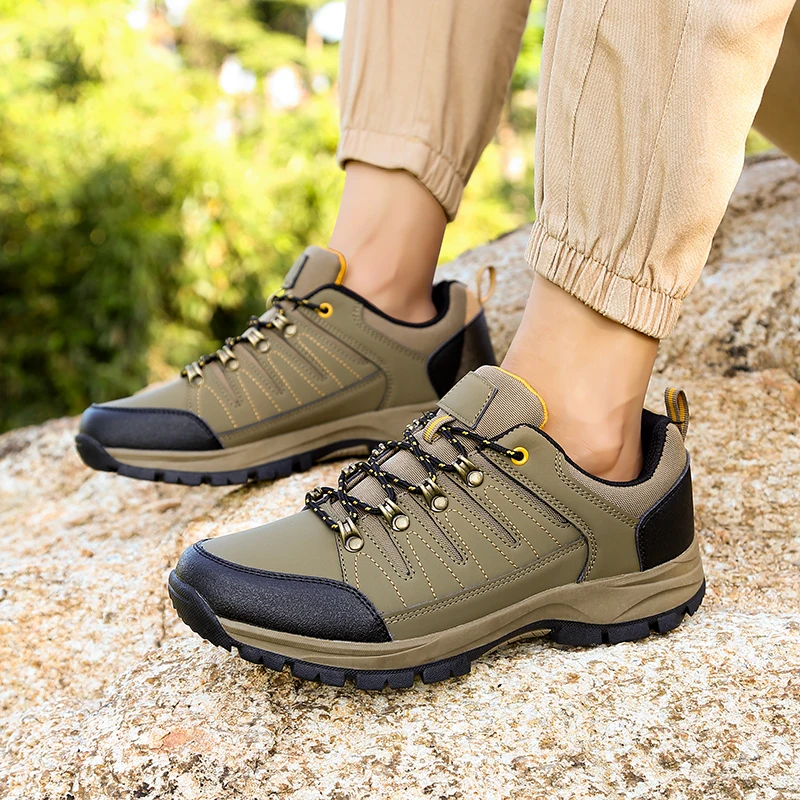 Man Hiking Shoes Wear Resistant Sneakers Non Slip Camping Shoes Men Outdoor Sneaker Spring Autumn Waterproof Shoes