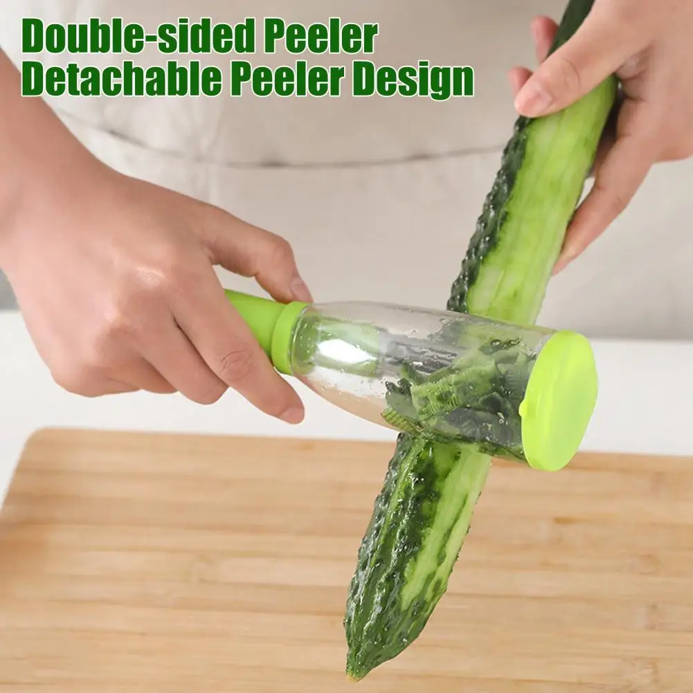Double-sided Peeler Multifunctional Vegetable Peeler with Built-in Storage Stainless Steel Blades Kitchen Gadget Ergonomic Fruit