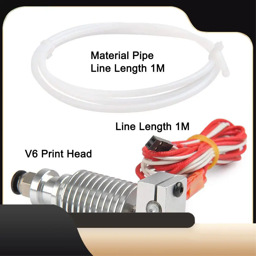 

Цельнометаллическая головка в стиле J, полный комплект Hotend с 5-комплектовой печатающей головкой экструдера + 5-комп. горла сопла для E3D V6 Makerbo-T44C