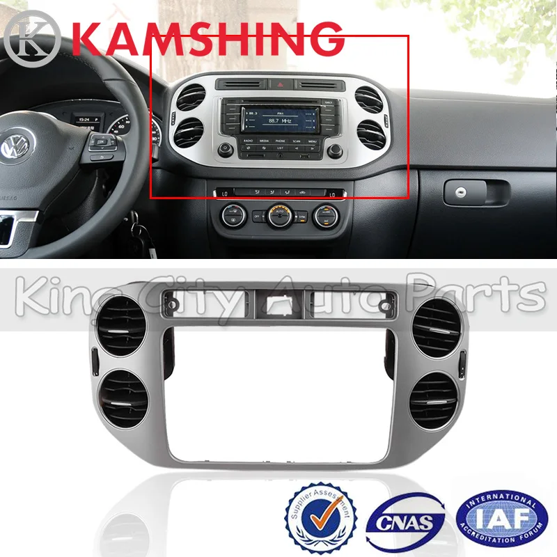 CAPQX For VW Tiguan 2010-2016 Car Instrument Panel Air Conditioner Vent Grille Vehicle Interior Air Outlet Vent Frame Grille
