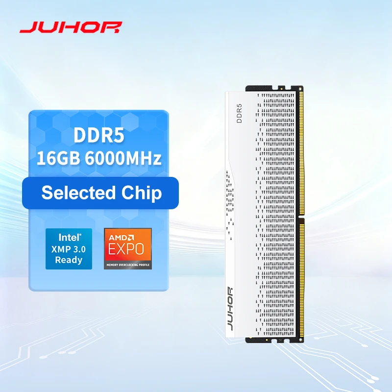 

JUHOR Memoria Ram DDR5 16GB 6000MHz Computer Gaming Desktop Memory