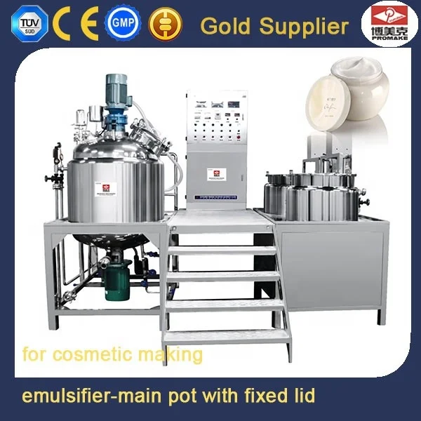 Fixed 500L Mixer Machines Cosmetics Reactors Cosmetic Lotion Cream Blender Homogenizer