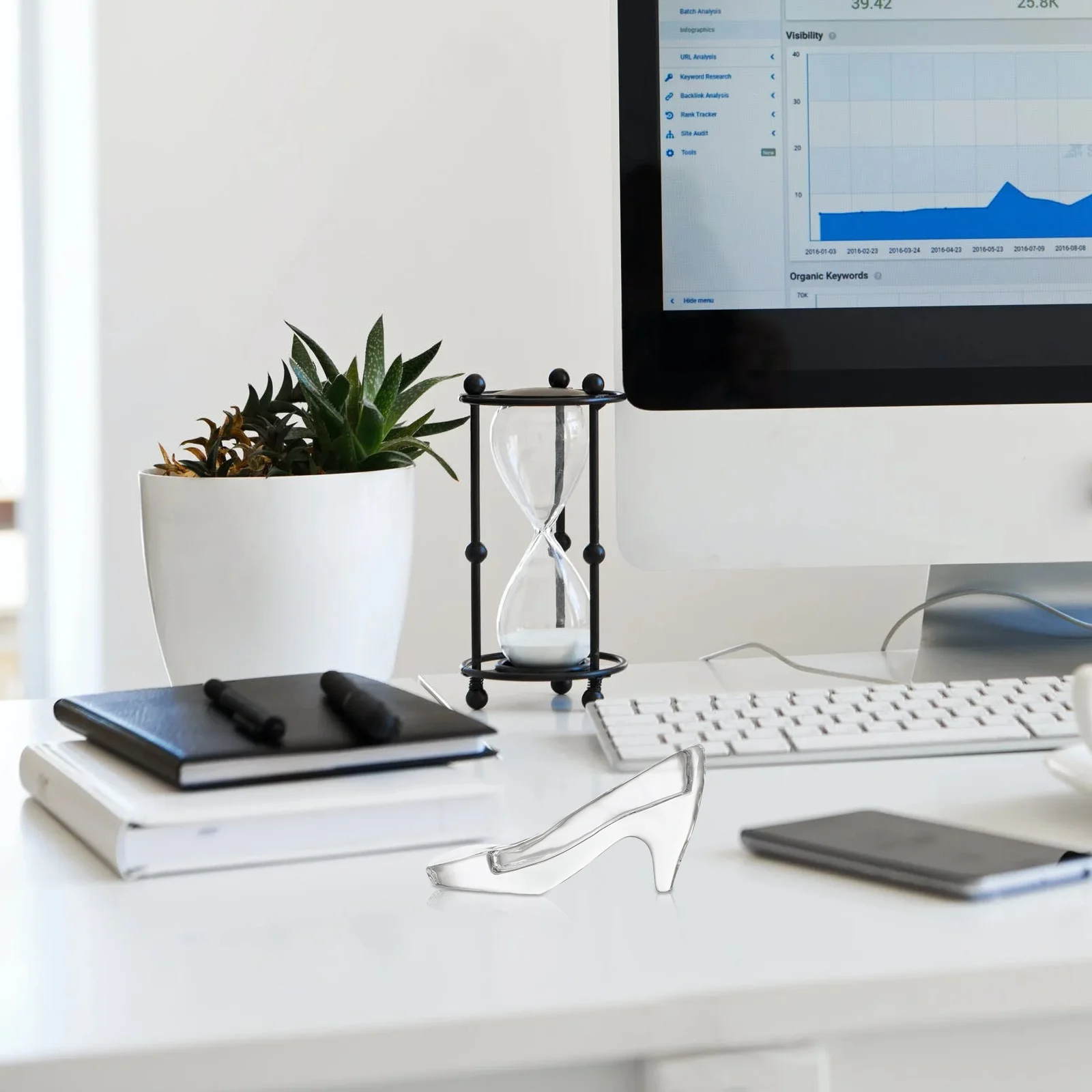 

Glass Shoes for Women Ornament Heel Pumps Clear Slipper Heels Decoration Fairytale